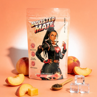 Boosted Maté au goût pêche qui boost l'énergie et la concentration. Une boisson Level Mana de l'aprèm-midi. 