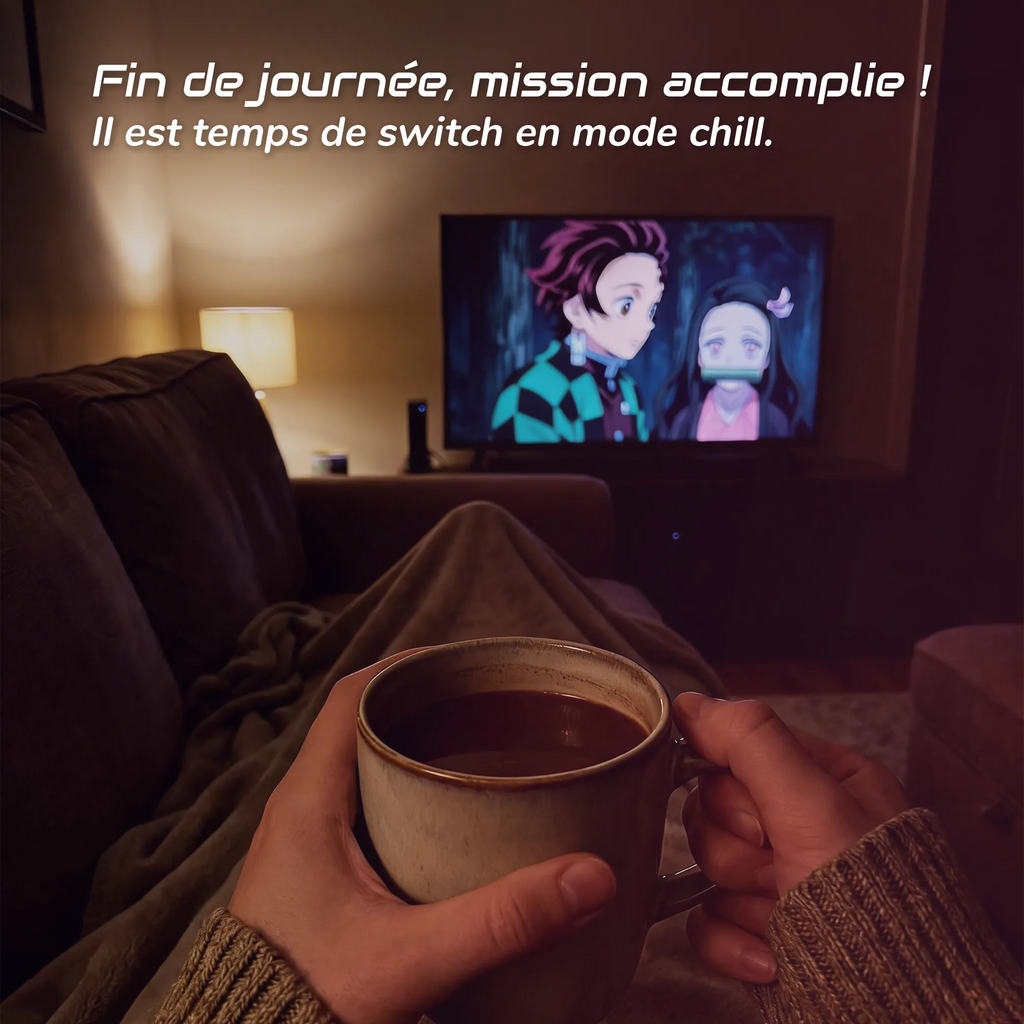 Il est temps de switch en mode chill avec la boisson AFK Nights goût chocolat de chez Level Mana. 